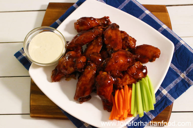 Honey Bbq Rum Chicken Wings Love For Haitian Food